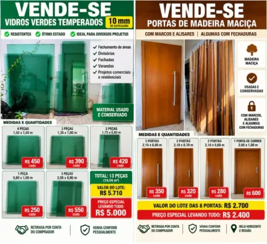 portas e vidros temperados