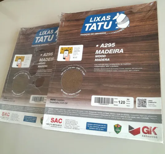 Pacote de Lixa Tatu: Ferro, D'água, Madeira