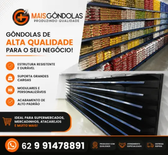 Gôndolas Expositoresde Prateleira Aço Supermercado