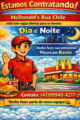 Mc Donald's Rua Chile vaga de atendente