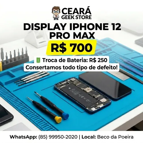 display Iphone 12 pro Max trocamos na hora 