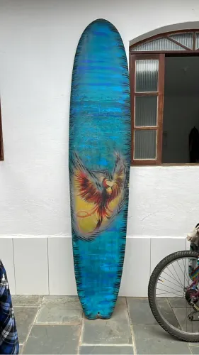 Kit Surf Longboard+ Leash Novo + Parafina nova + Raspador + Bag