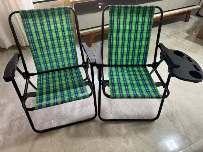 2 Cadeiras de Praia MOR + Mesa portátil de acoplar