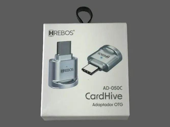 Adaptador OTG Hrebos CardHive AD-050C USB-C para MicroSD (TF Card)
