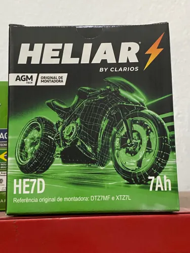 Bateria Heliar 7AH com 6 meses de garantia