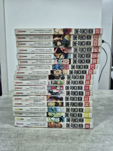 Kit Mangás Vol. 1-18 One-Punch Man | Maioria 1ª Impressão | Vol. 18 Lacrado