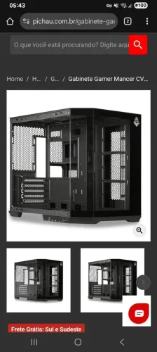 Gabinete mancer cv700m e placa-mãe A520M pro