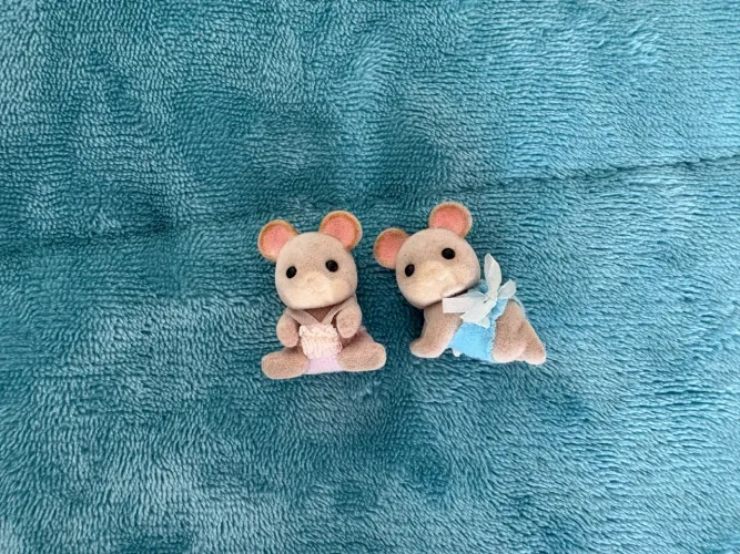 Gêmeos Ratinhos Sylvanian Families (Vintage / Raro)