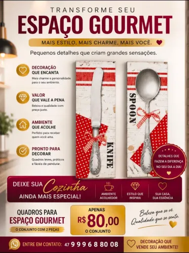 Quadros para espaço gourmet