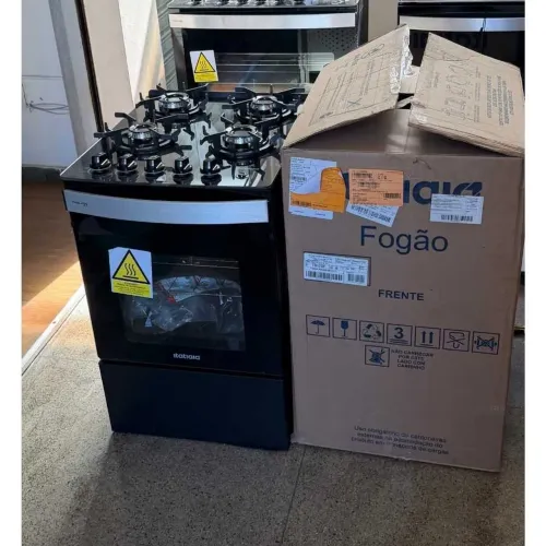 Vendo Fogão 4 Bocas Itatiaia Itaglass Preto com Mesa de Vidro Temperado novo na caixa