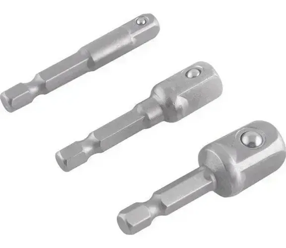 Kit Jogo 3 Adaptador P/ Soquete Pito Cachimbo Parafusadeira