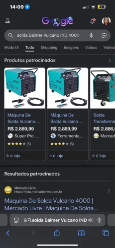 máquina de solda profissional