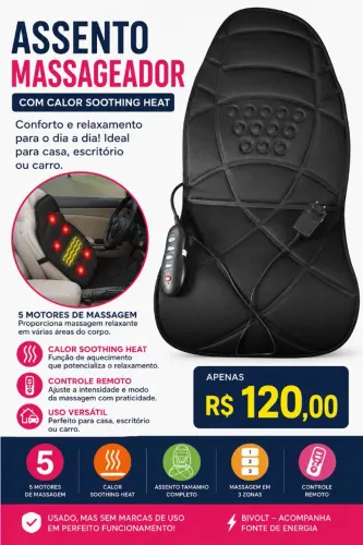 Esteira massageadora, assento massageador