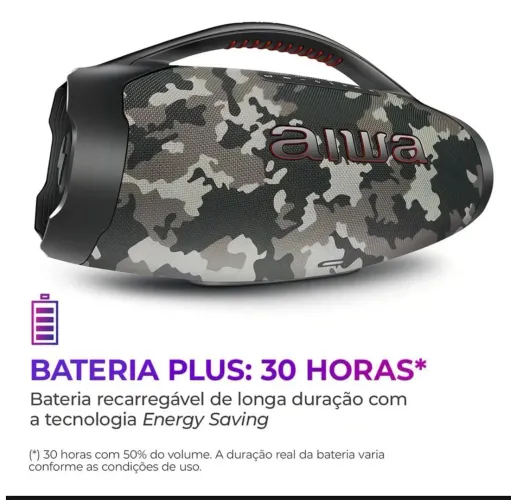 CAIXA DE SOM BOOMBOX AIWA CAMUFLADO