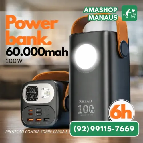 Carregador Portatil Power Bank Estacao De Energia 60000mAh