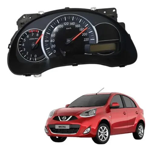 Painel Instrumentos Nissan March 2012 A 2014 S/ Acrilico Preta