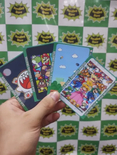 Adesivo p/ cartões Mario World (parte 3) - NerdDog Store - Peach Boo Bowser Smash DK Toad