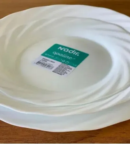 Pratos Brancos Opaline Nadir 18 peças