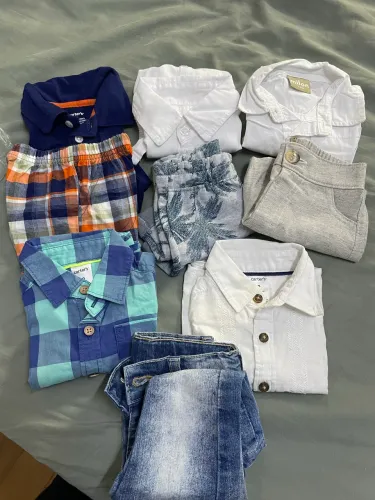 Lote de roupa de bebê menino 0-6 meses carters Milon e outros