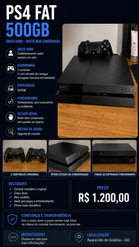 PS4 à venda - Único dono