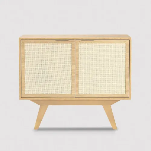 Balcão Alia 2 Portas 90 cm x 36 cm Telinha Ratan Tauari - Telinha Rattan
