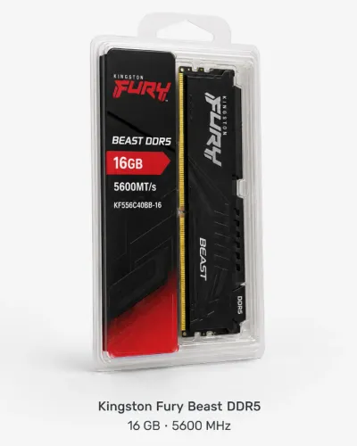 Memória Ram DDR4 Kingston Fury Beast 16 GB 3200