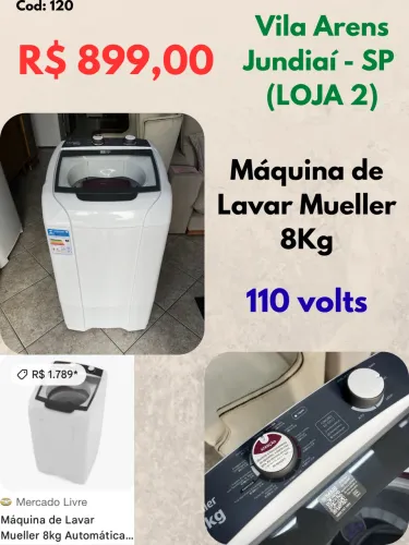 Maquina de lavar Mueller 8Kg