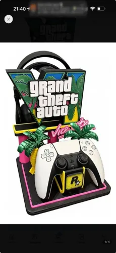 Suporte de controle e fone de ouvido GTA