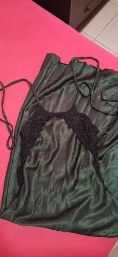 Vestido festa verde musgo tamanho P