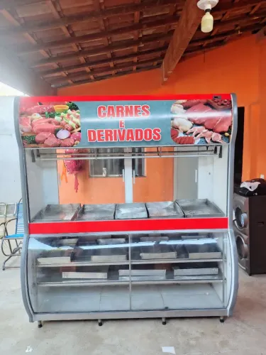 Balcão açougue refrigerado tendal duplo