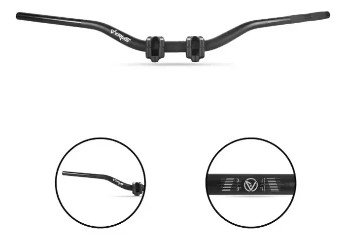Guidão Vyrus Fat Bar 28mm + Adaptadores + Pesos
