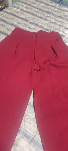 Calca pantalona com cropeed tomara que caia