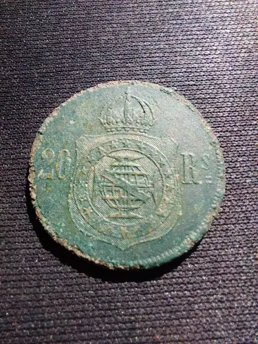Moeda 20 Réis.  Numismática, colecionismo