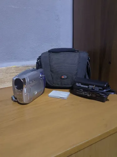 Filmadora Canon DC201 Mini DVD Funcionando + Fonte Original + Bateria + Bolsa Lowepro