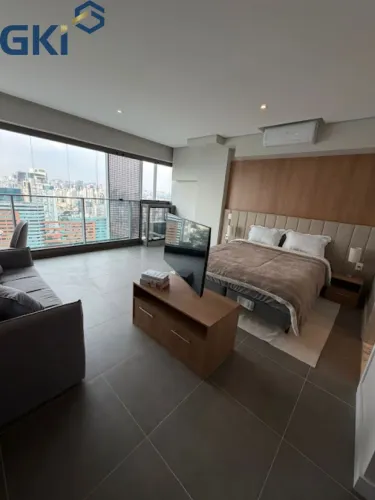 STUDIO COM 35 METROS QUADRADOS TOTALMENTE MOBILIADO COM GARAGEM