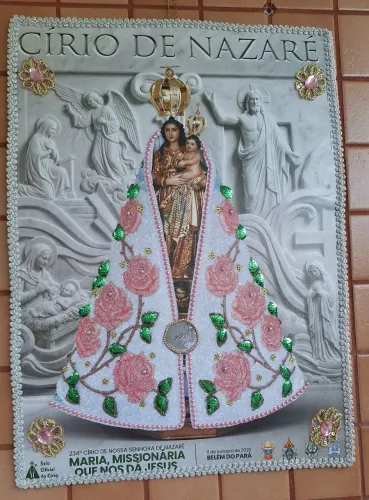 Cartaz do Cirio decorado
