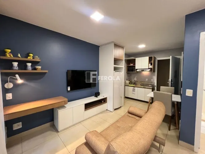 Apartamento Mobiliado no no Hotel The Sun com Vista para o jardim