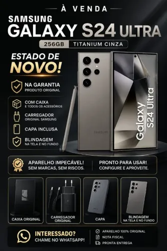Samsung Galaxy s24 Ultra - Novo - Garantia