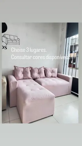 Sofá cheise 3 lugares 
