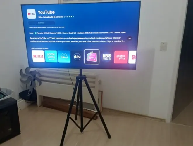 TV Samsung 55" Neo QLED 8K QN800D + tripé e capa