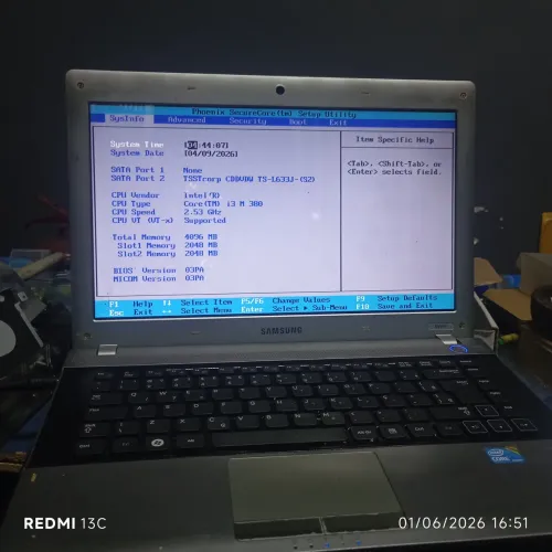 Notebook Samsung i3 no estado sem HD 