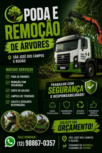Poda e remoção de árvores.