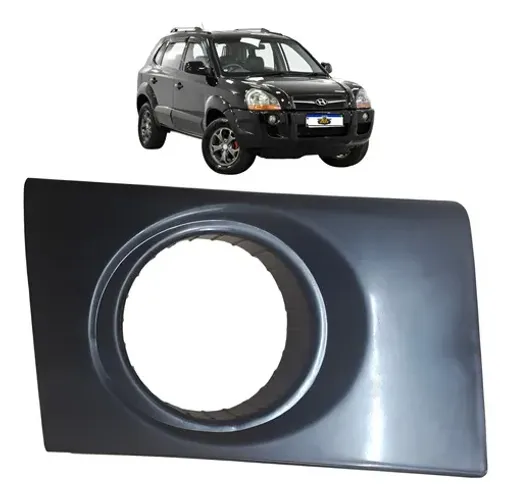 Moldura Farol Milha Direita Tucson 2005 A 2014 Preto Direito