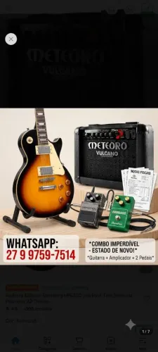 Guitarra Les Paul + Caixa Amplificador+ Pedais