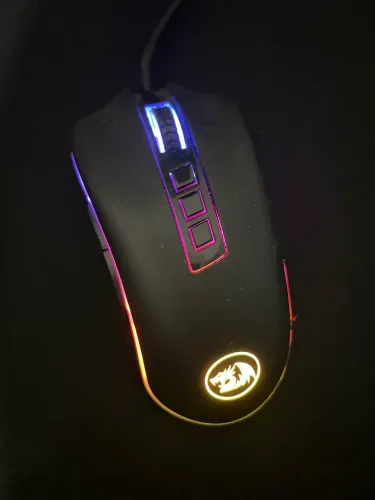 Mouse Gamer M711 Cobra Chroma Redragon Com fio Para Jogos 10000 DPI Com Led RGB Preto