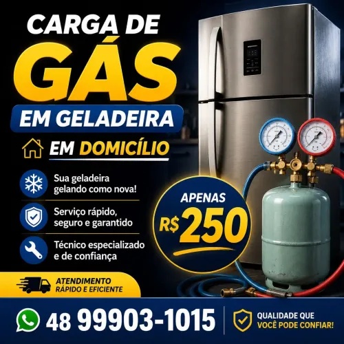 Gás em geladeira