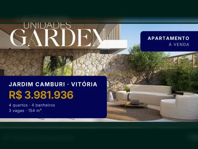 Viva a tranquilidade em Jardim Camburi: Garden com design biofílico e conforto!