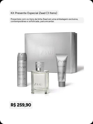 Kit Zaad o Boticário 