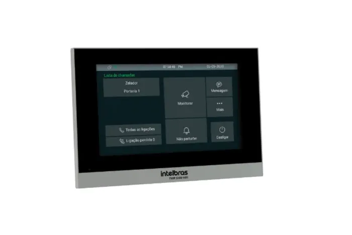 Terminal Interno Video Porteiro Ip Tvip 3000 Wifi Intelbras Cor Cinza 12vdc