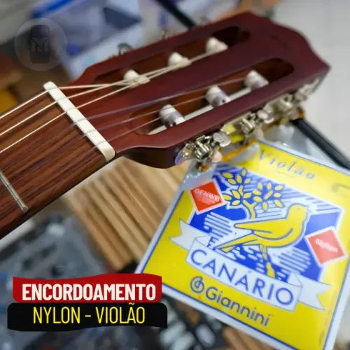 Jogo de Cordas Nylon Giannini Canário para Violão Tensão Média 6 Cordas - SMS06